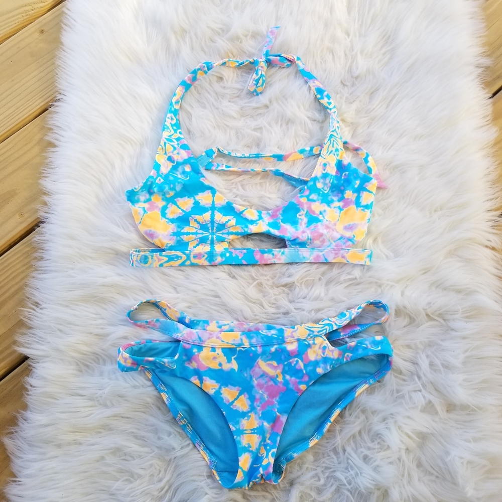 Victoria's Secret Tie Dye Print 2 Piece Swim Bikini Set Medium